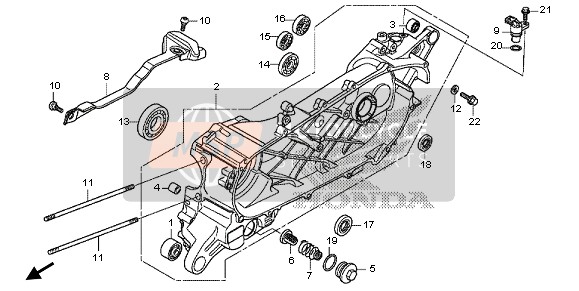 Honda SH125 2013 Carter gauche pour un 2013 Honda SH125